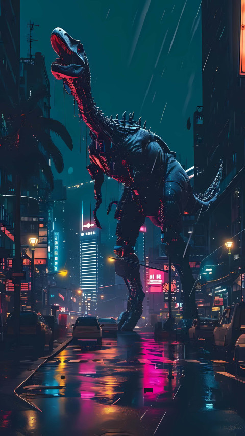 Dinosaur Sci Fi Inspired Wallpaper 4K