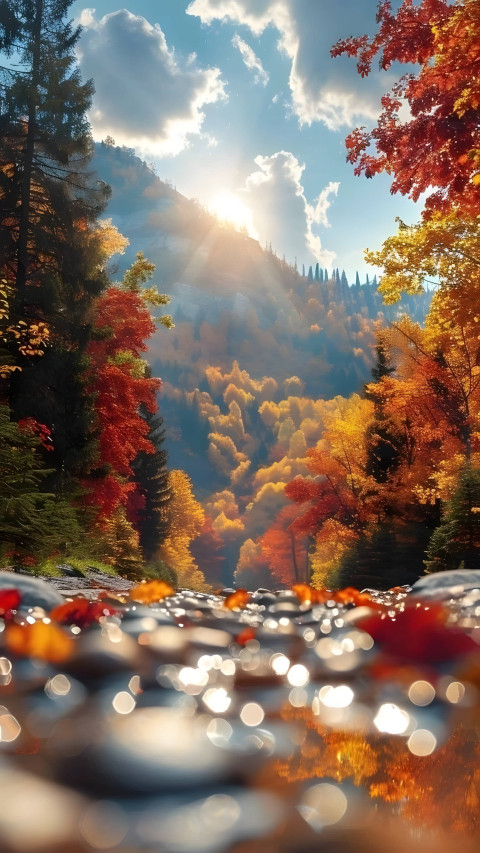 Fall Sunset Aesthetic Phone Wallpaper