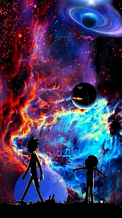 Wacky Rick and Morty Mobile Background