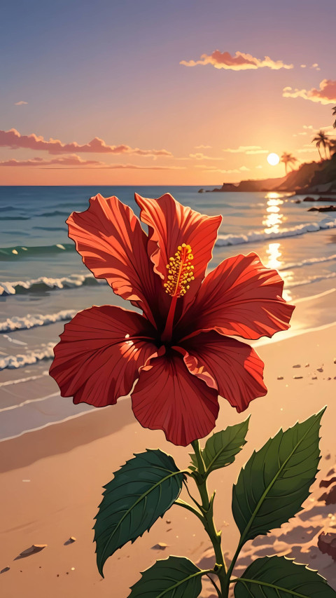 Lovely Mobile Background with Flower