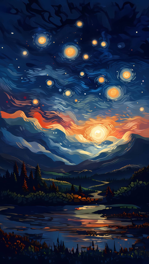 Artistic Watercolor Wallpaper for Smartphone Screen