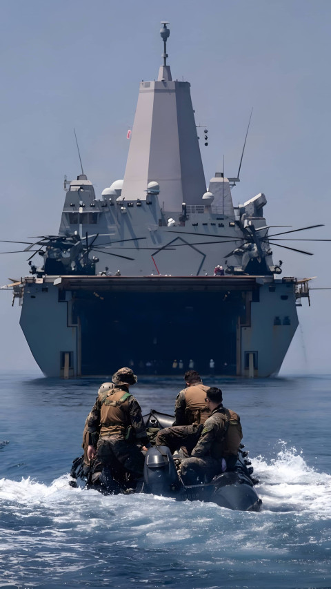 Navy Digital Wallpaper for iPhone & Android Device