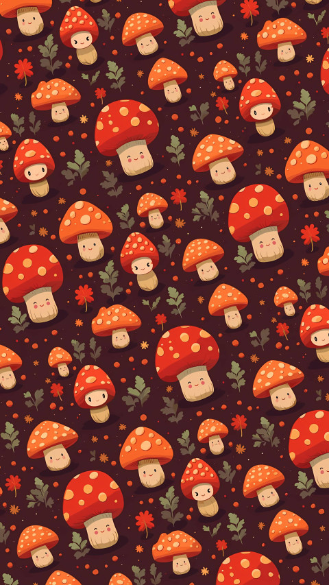 Charming Mushroom Mobile Wallpaper for All Phone