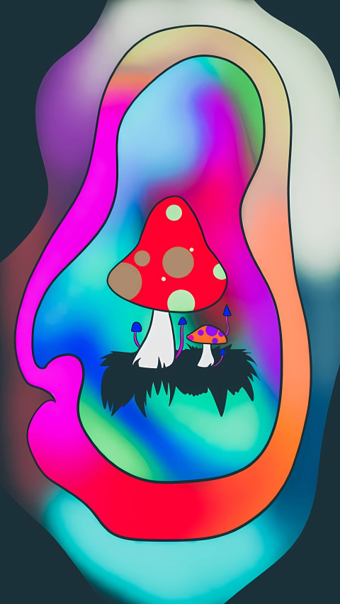 Download Cute Mushroom Phone Wallpaper in High Quality