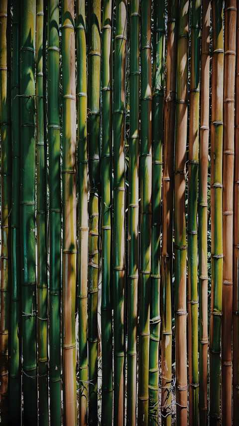 Bamboo and Sunlight Mobile Background 4K