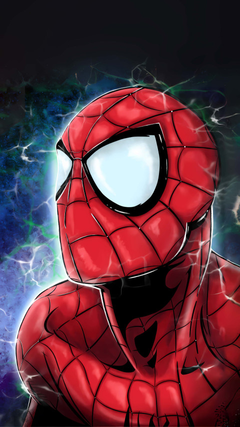 Spiderman in Classic Suit HD Background For Phone