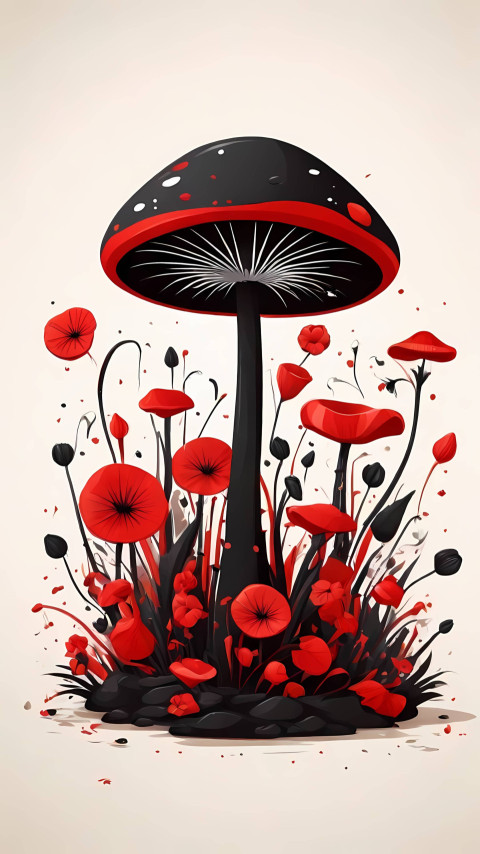 Playful Mushroom Phone Background for Every Phone Type