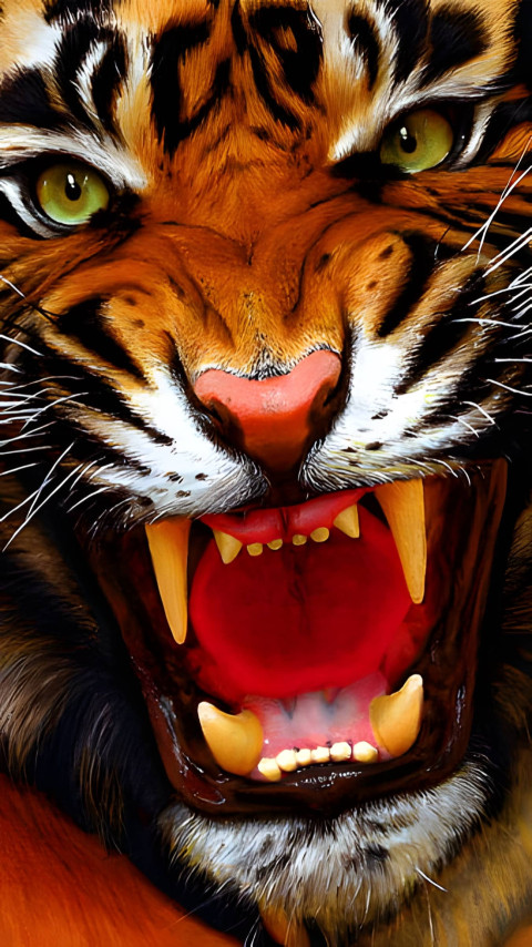Tiger Close-Up Face Background For Device