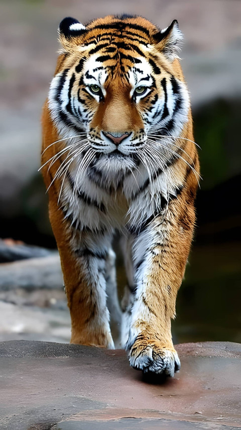 Tiger Animal Walking Wallpaper For Phone