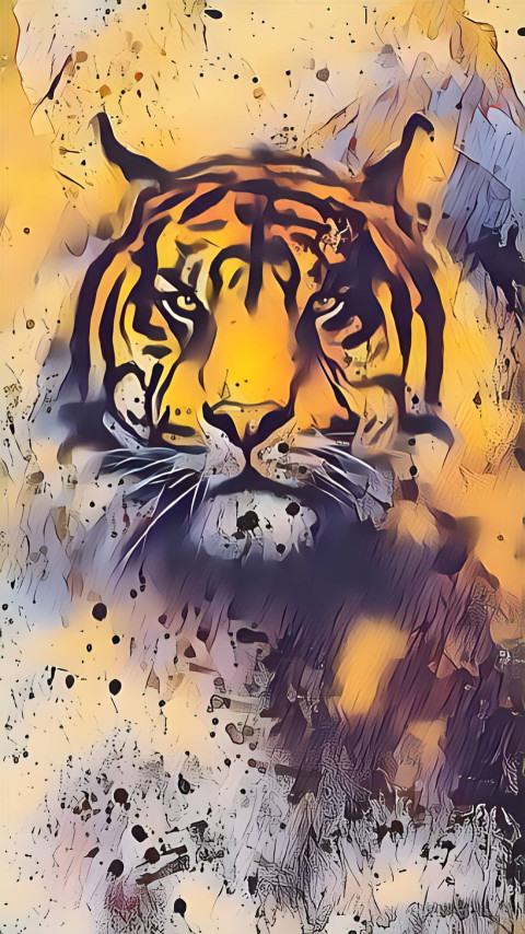 Free Tiger Art Photo For Wallpaper