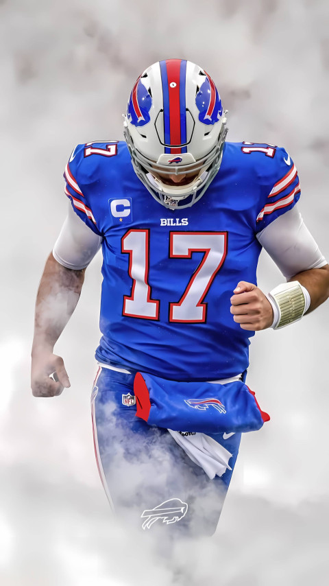 Josh Allen in Buffalo Bills Uniform Wallpaper