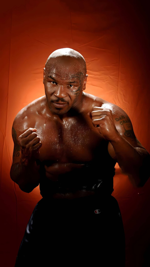 Mike Tyson Intense Training Image For Phone