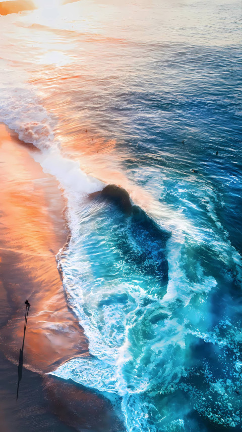 Coastal Wave Mobile Wallpaper to Brighten Your Screen