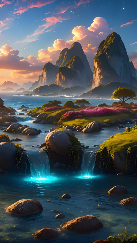 Warm Sunset Scene Mobile HD