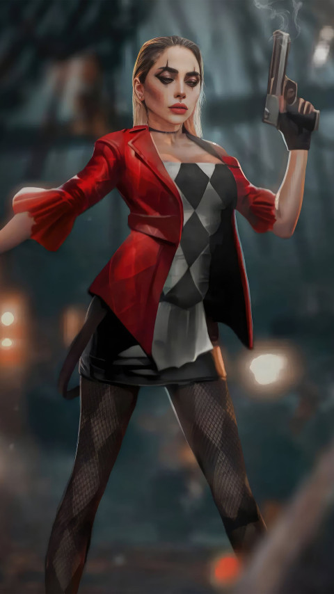 Stylish Lady Gaga Mobile Background