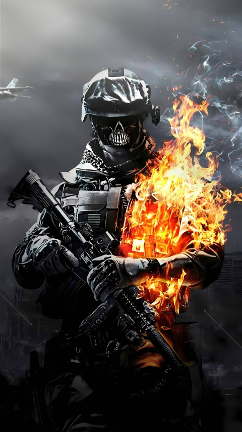 Top COD Ghost Solider Wallpaper for Mobile 4K