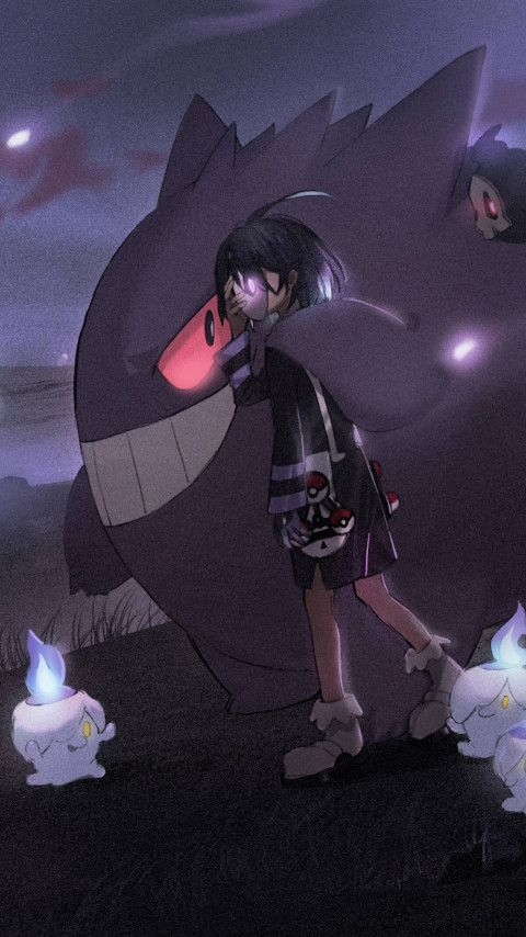 Gengar Mobile Wallpaper Dark & Creepy Background