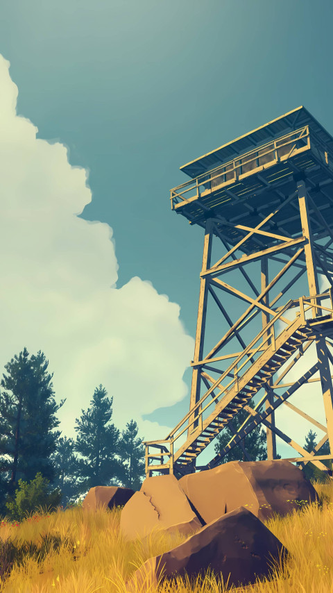 Beautiful Firewatch Sunrise Mobile Wallpaper in 4K