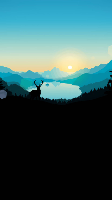 Relaxing Firewatch Mobile Wallpaper of Forest Views