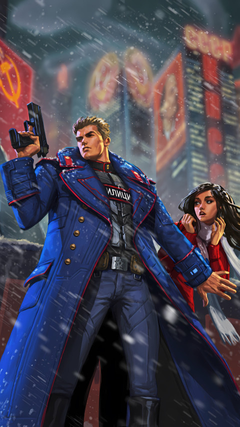 Stunning Cyberpunk Skyscraper Neon Light Wallpaper 4K