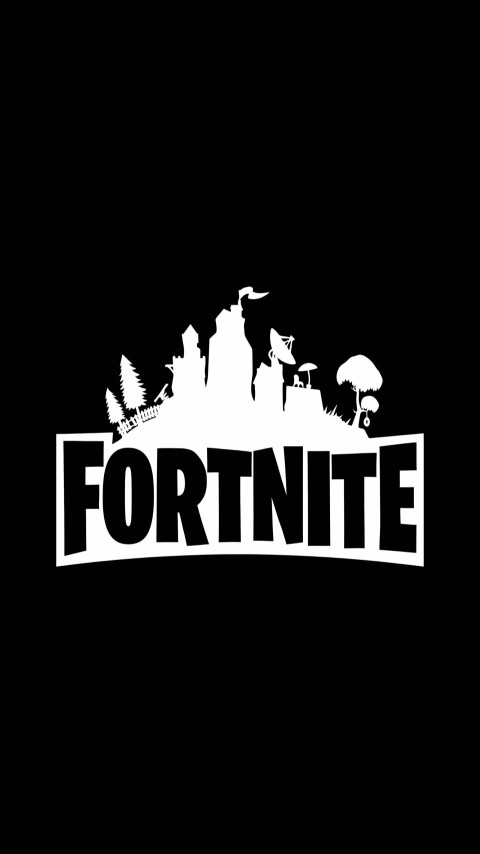 Download Fortnite Logo 4K Wallpaper in Background