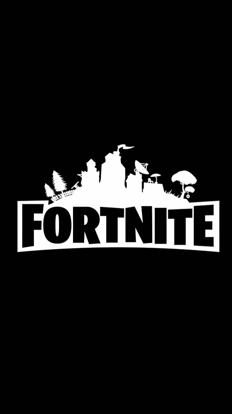 Fortnite Wallpaper Logo in Black Background Quality for All Screen