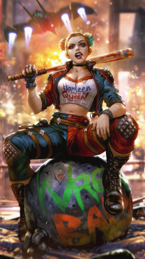 Stylish Harley Quinn Mobile Wallpaper for Your Device