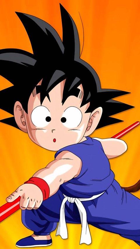 Kid Goku Fight Nimbus Mobile Wallpaper