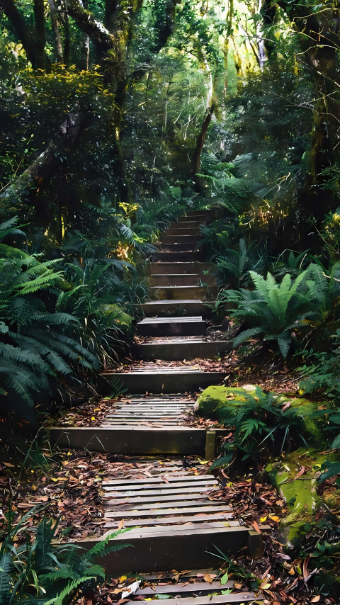 Vibrant Green Jungle Forest for Phone Wallpaper