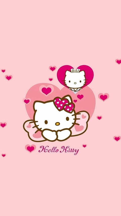 Bright and Fun Hello Kitty Wallpaper for Your Mobile Screen