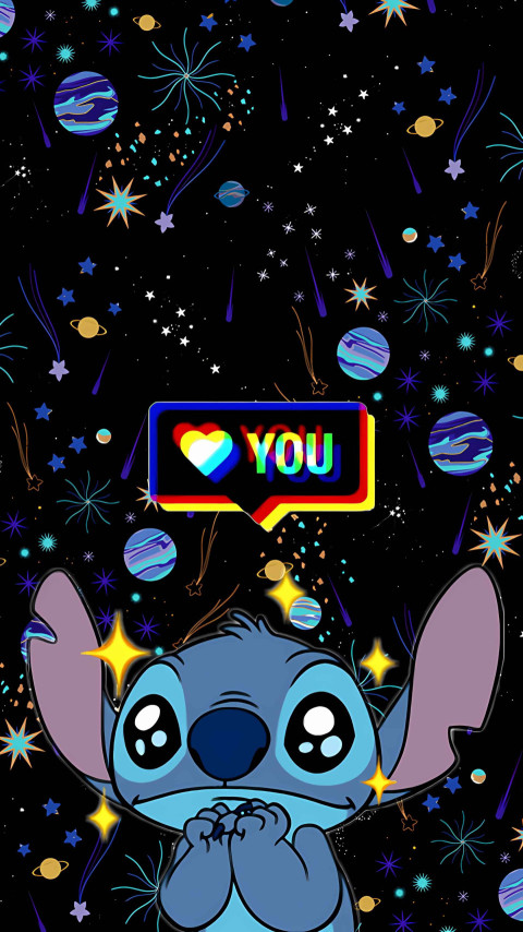 Cool Stitch Cartoon Wallpaper 4K