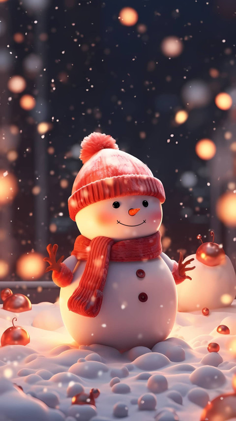 Christmas Snowflakes Falling for Winter Wallpaper