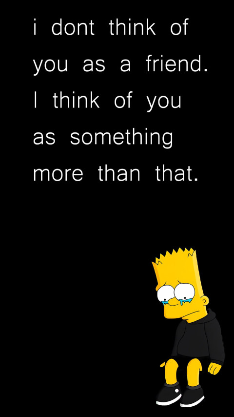 Bart Simpson Sad Stories 4K Wallpaper