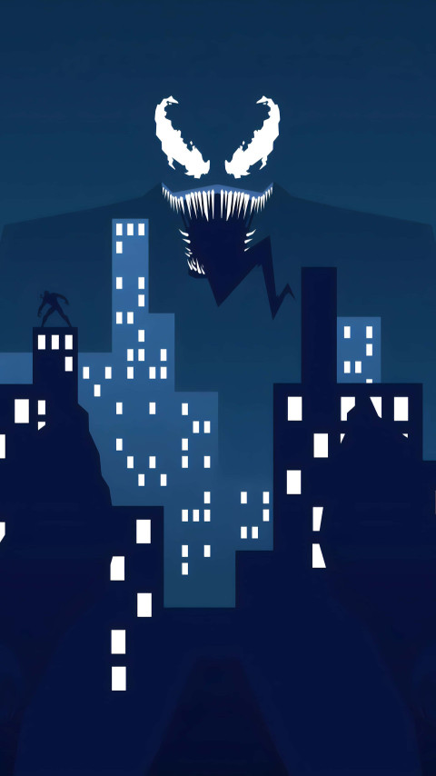 Venom City Art Wallpaper for Mobile