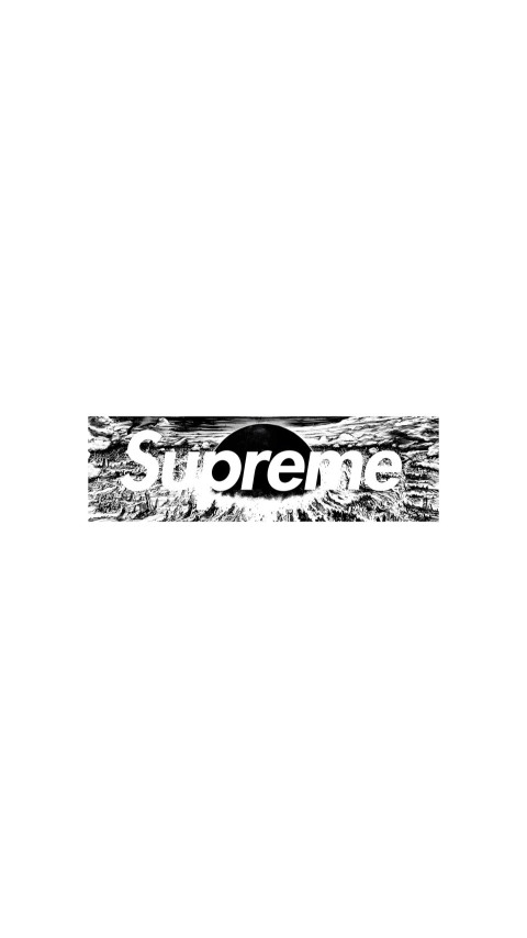Supreme Black And White 4k Image