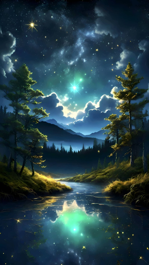 Mountain Forest View Mobile 4K Background