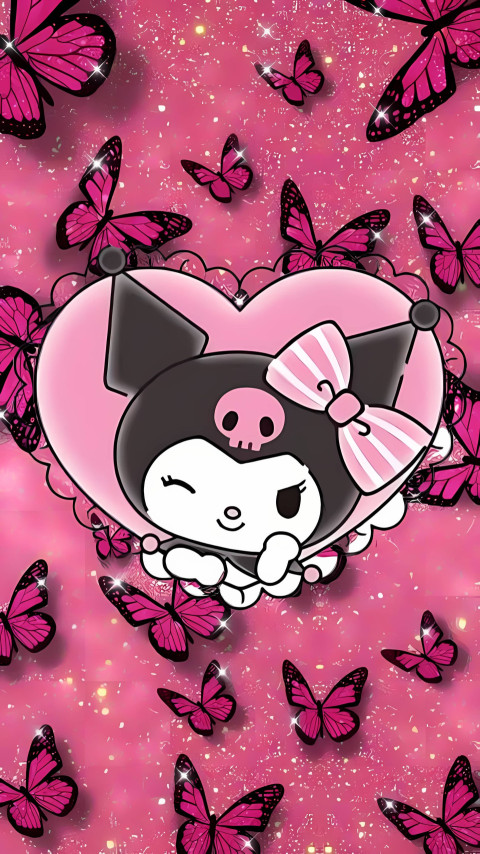 Kuromi Love Story Phone Wallpaper