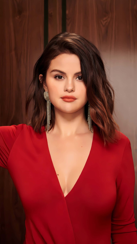 Selena Gomez Red Dress Photo HD