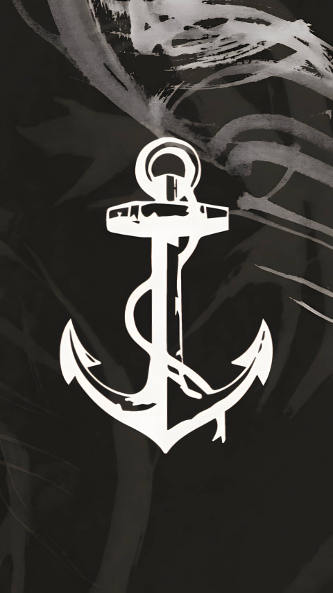 Beautiful Navy Logo B&W Background for Your Smartphone