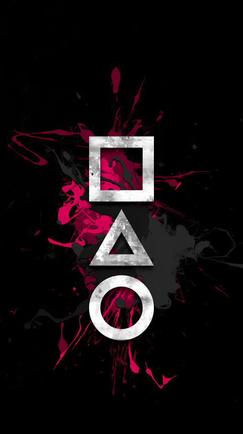 4K Squid Game Symbolic Shapes Wallpaper