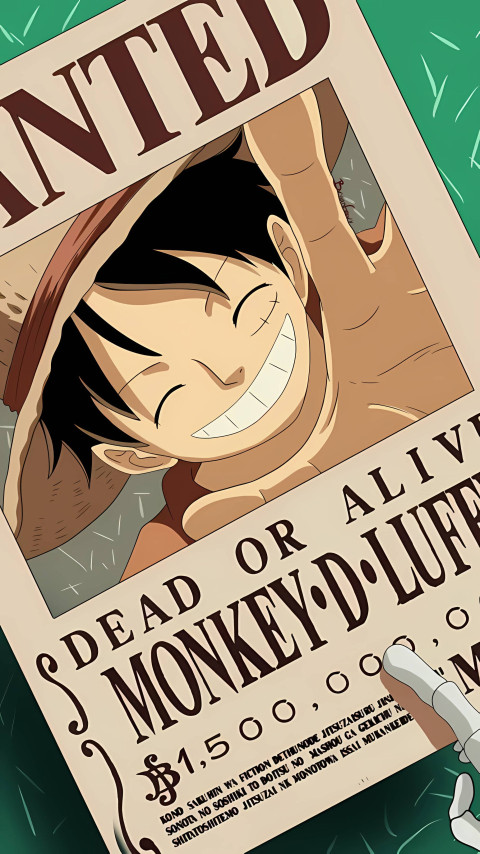 Luffy Smile Wanted Poster Fantastic One Piece Mobile Wallpaper