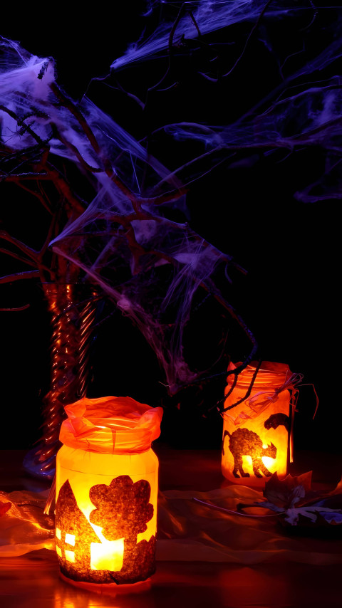 Dark Purple Halloween Aesthetic Background