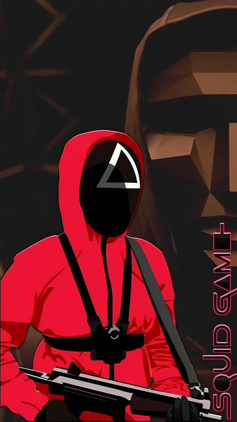 Squid Game Masked Guard Mobile Wallpaper 4K