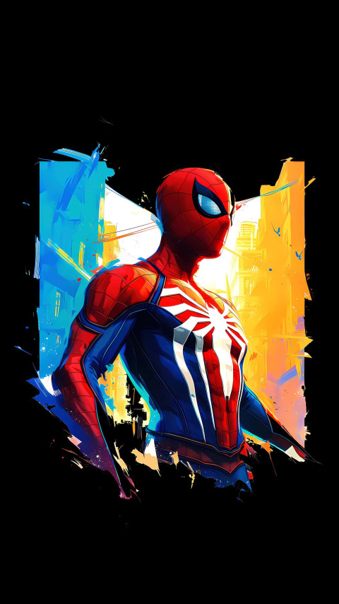 Spiderman Cool Suit Design in 4K Background