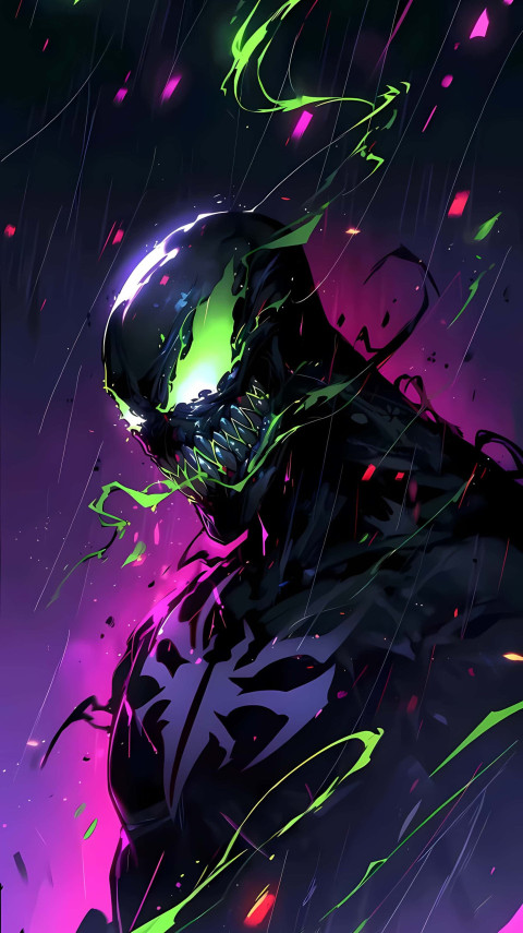 Venom 4K Wallpaper with Black Background