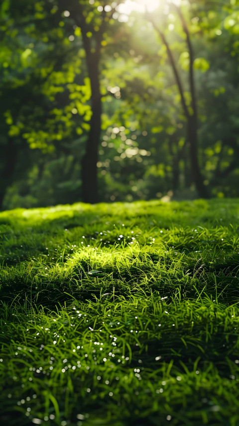 Peaceful Meadow Grass Mobile Image 4K