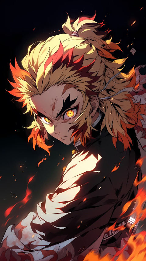 HD Rengoku Standing Flame Pose