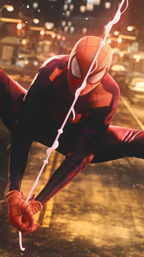 Spiderman Posing HD Image Wallpaper