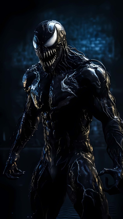 Venom Full Body Action Wallpaper