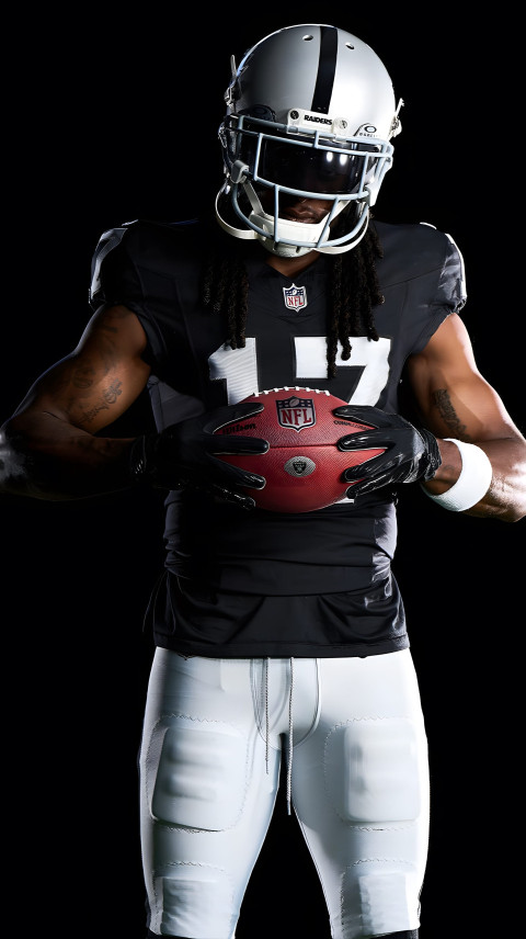 Dynamic Raiders Player Football Wallpaper for Phone